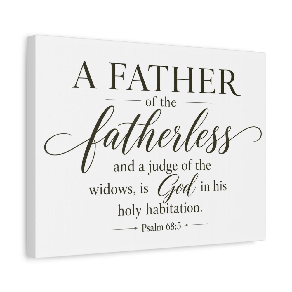 Scripture Walls Psalm 68:5 White Widows Advocate Fatherless Christian Wall Art